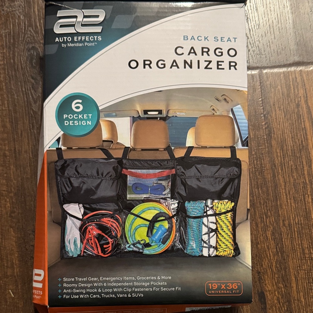 Back Seat Cargo Organizer - Black